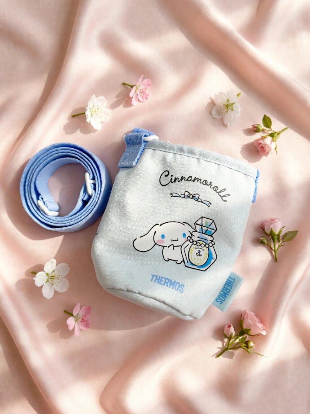 Thermos Cinnamoroll Water Bottle Carrier Bag Crossbody